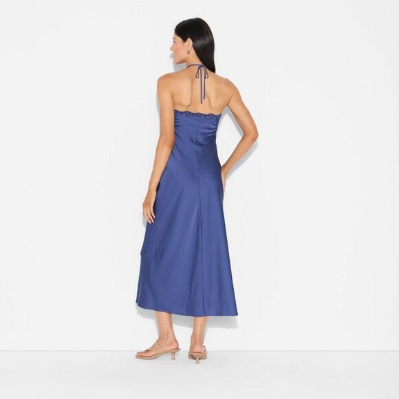 Open Box - Wild Fable - Women's Lace Trim Maxi A-Line Dress - Wild Fable B Blue - Picture 3 of 3